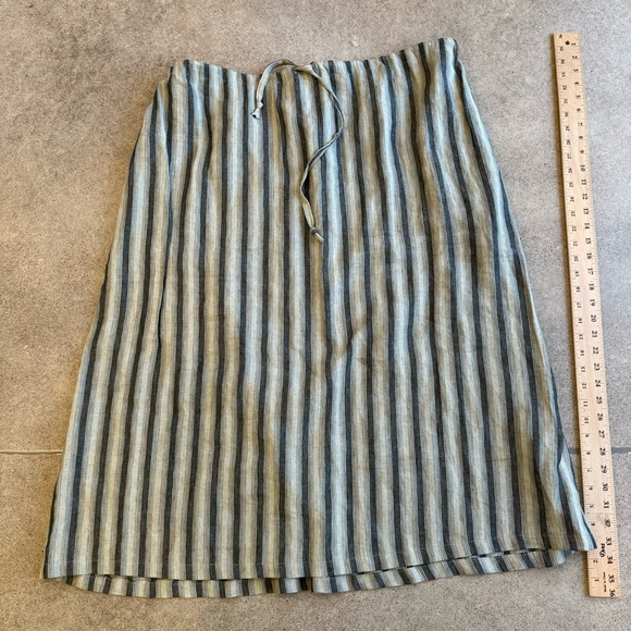Striped Cotton Linen Custom one size fits most maxi skirt GORGEOUS - Picture 13 of 13